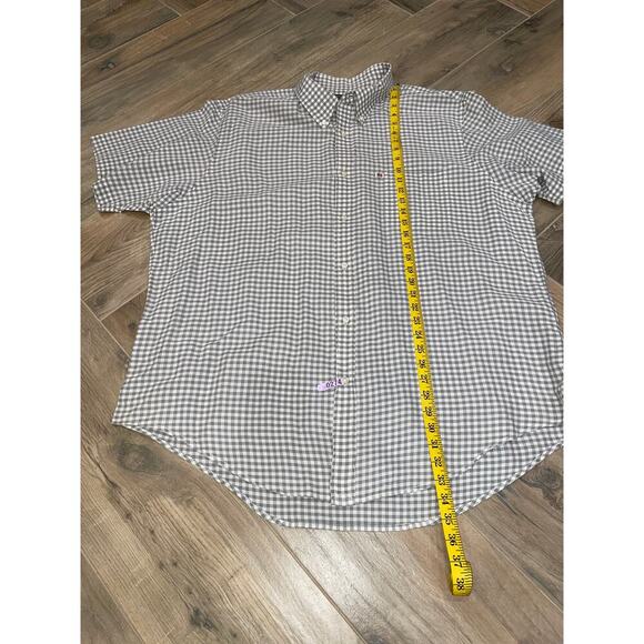 Black Label Ralph Lauren XXL Cotton Mens Button Dwn Collared Big Tall Grey Shirt - Picture 8 of 10